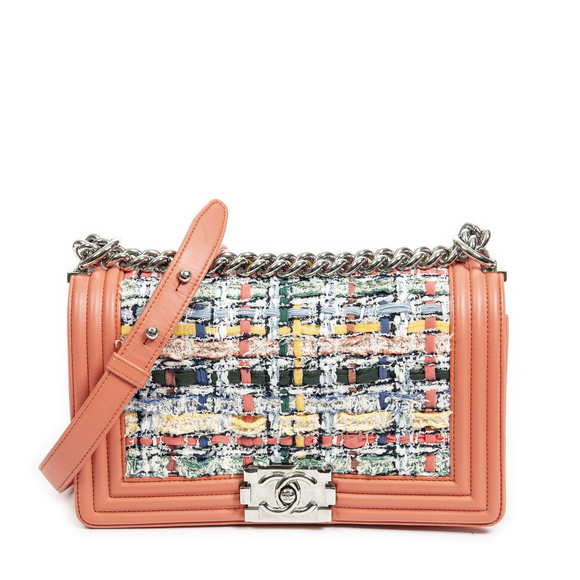 Chanel Handbags - Chanel Medium Multicolor Tweed Boy